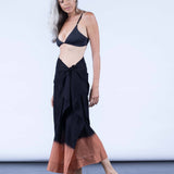color: black dip dye;