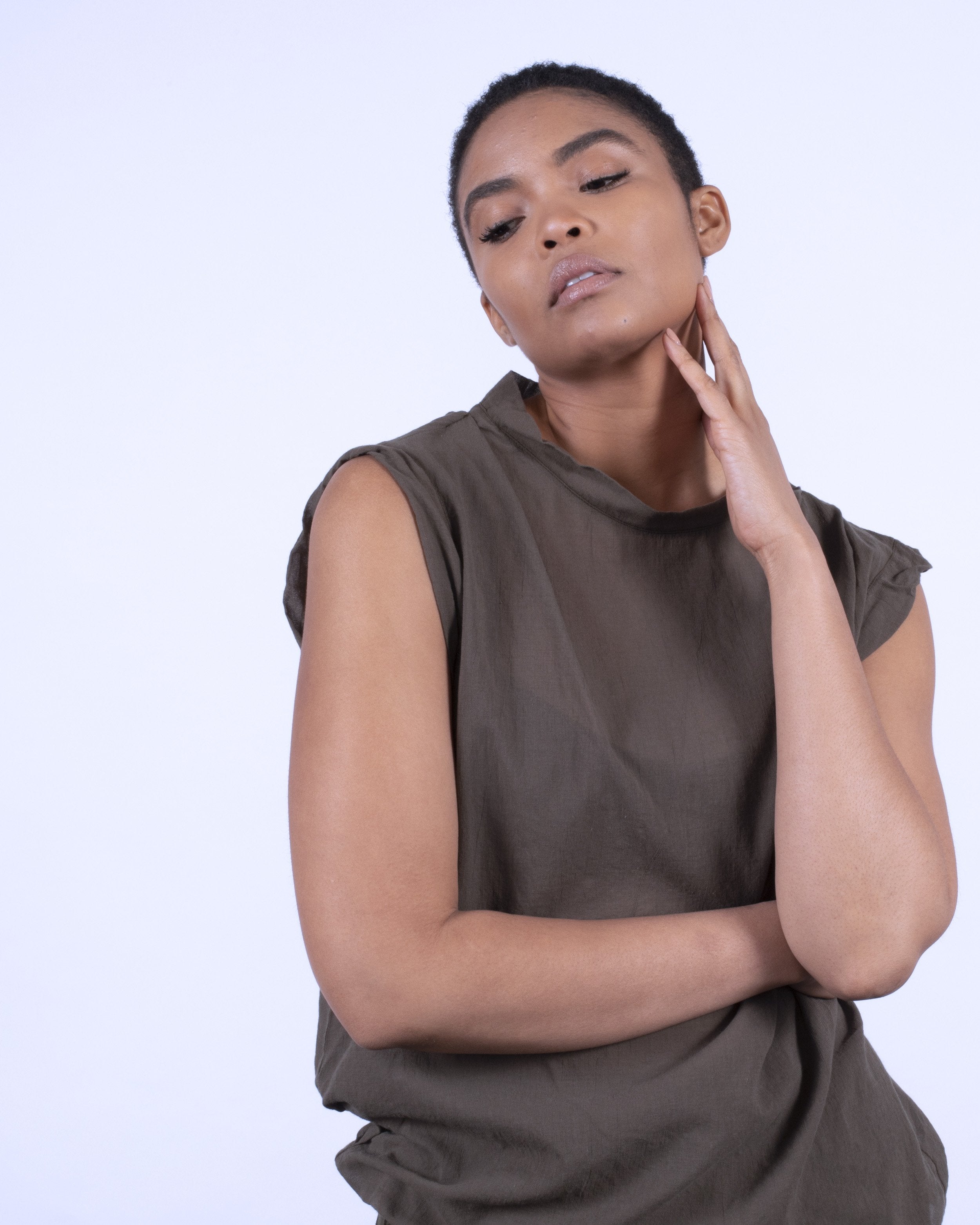 color: army green cotton;