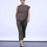 color: army green cotton;