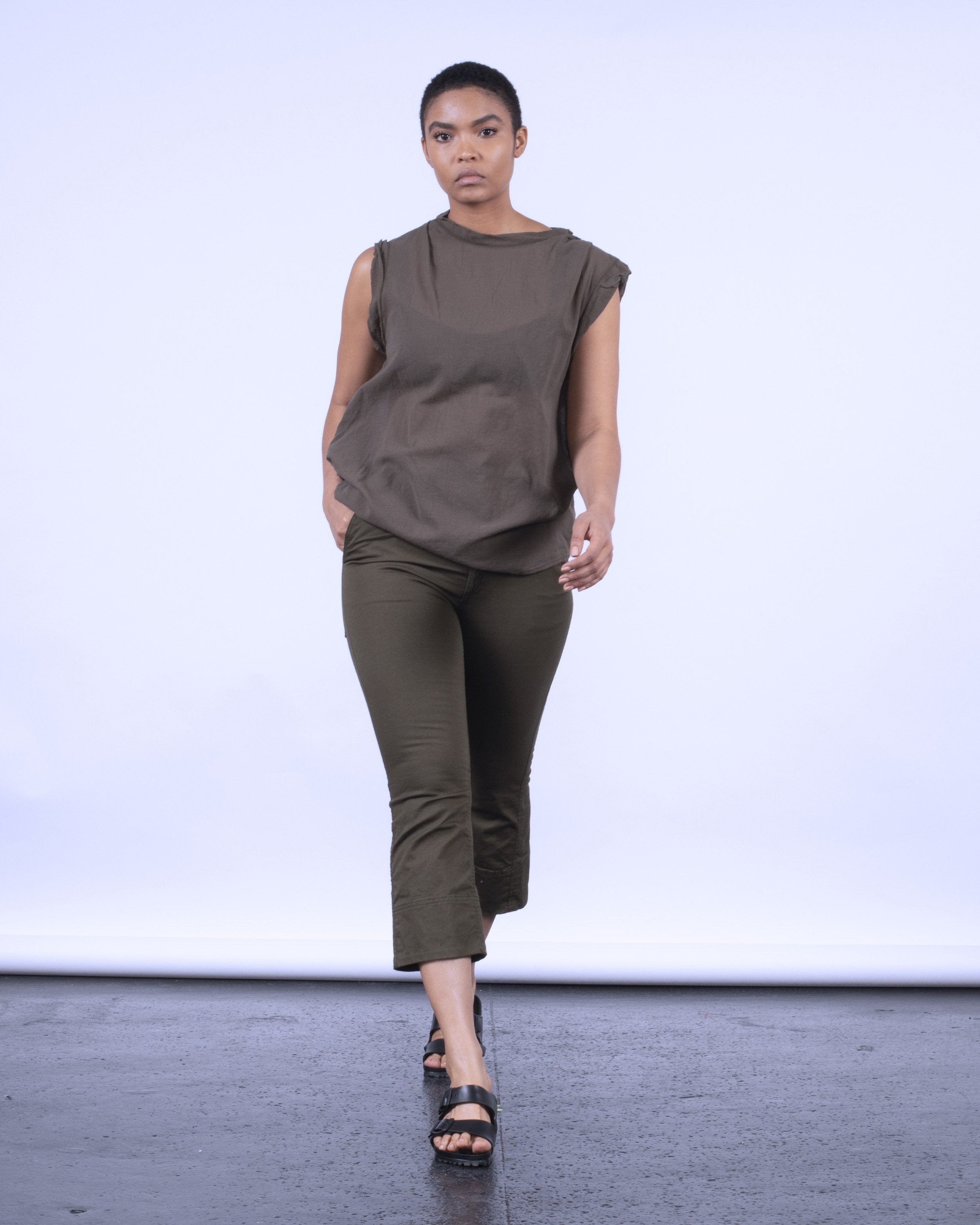 color: army green cotton;