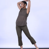color: army green cotton;